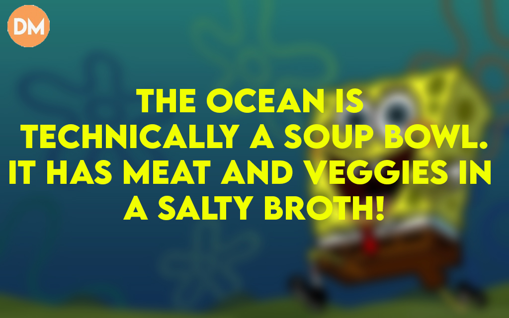 The ocean is technically a soup bowl.It has meat and veggies in a salty broth!