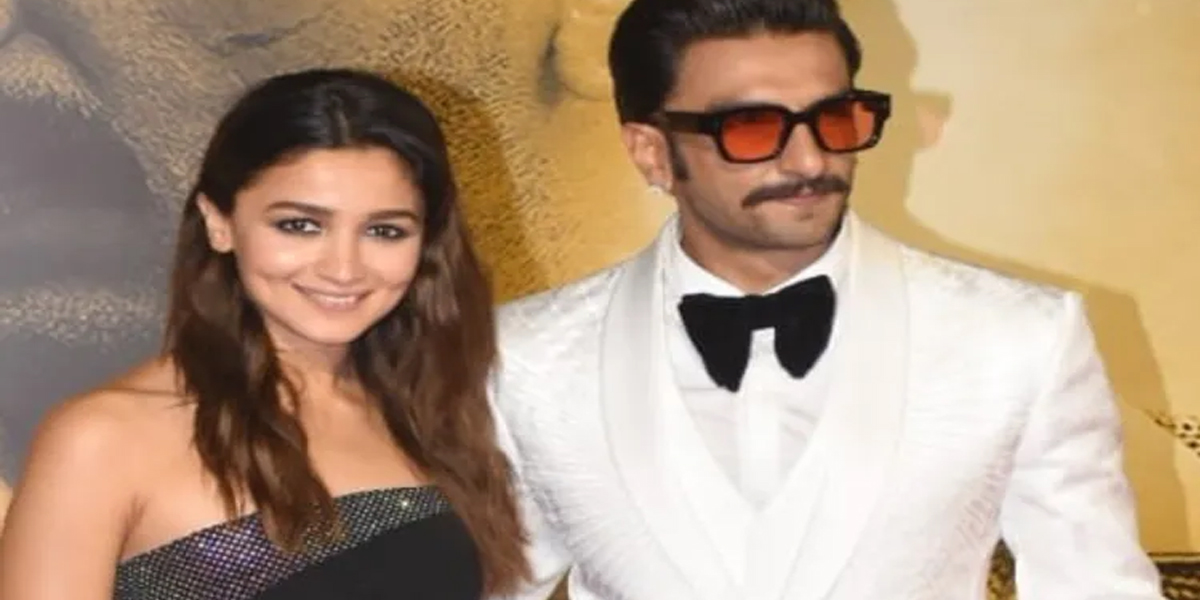 Alia Bhatt looks like a diva in black, Ranveer Singh sports a white angel boy look; See PICS