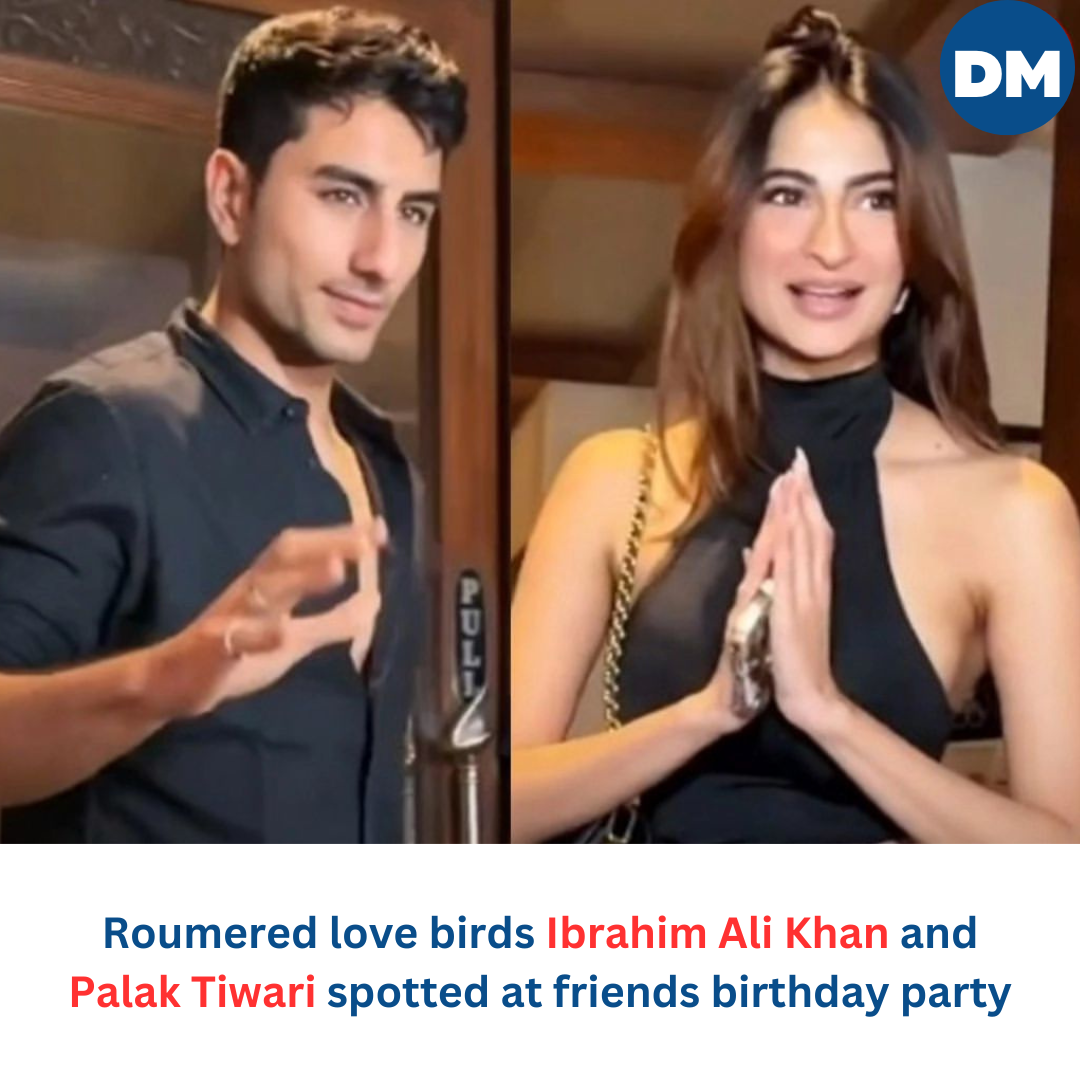 Roumered love birds Ibrahim Ali Khan and Palak Tiwari spotted at friends birthday party