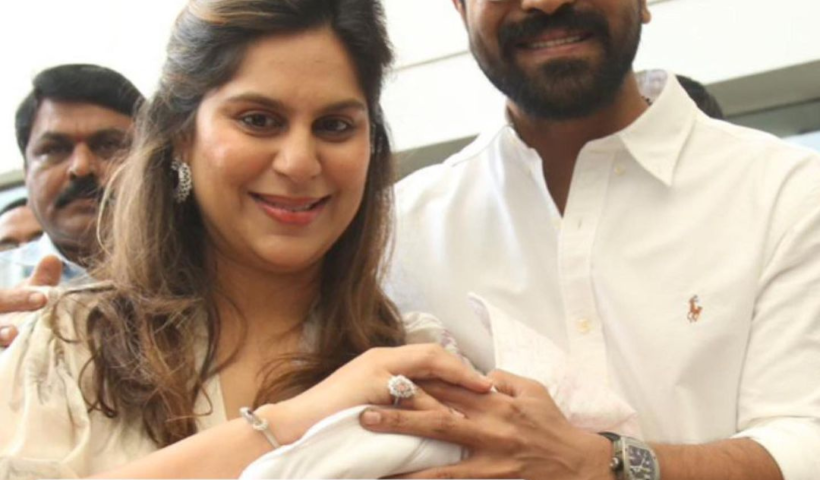 After welcoming a baby girl earlier this week, RRR actor Ram Charan and his wife Upasana Kamineni are smiling with happiness. On Friday, June 23, the mother and the infant were released from the Apollo Hospital in Hyderabad, and she and her husband carried their child to their house. Along with their two-day-old daughter, Ram Charan and Upasana are appearing in public for the first time today. The famous couple expressed their gratitude to fans for their heartfelt wishes and celebrations while speaking to the journalists present at the hospital. On June 20 at 1:49 pm, Upasana gave birth to a healthy baby girl. Days earlier, she and Ram Charan had celebrated their 11th wedding anniversary.