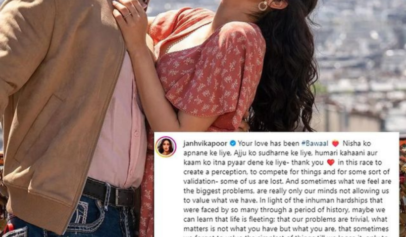 Janhvi Kapoor pens a heartfelt note to thank fans, says 'Your love has been Bawaal'